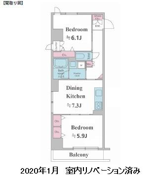 レジディア銀座東501号室の図面