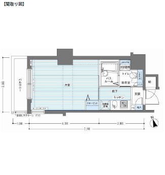 レジディア銀座東605号室の図面