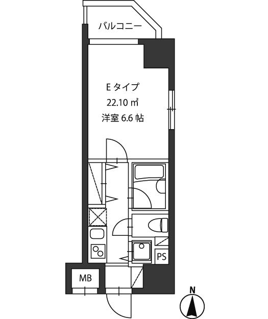 レジディア新御茶ノ水201号室の図面
