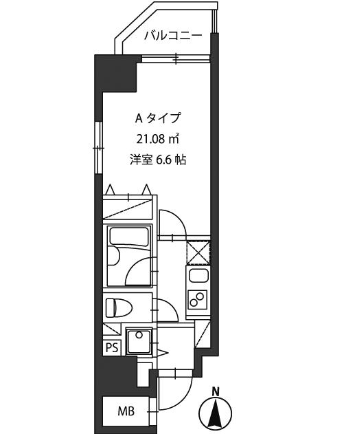 レジディア新御茶ノ水405号室の図面