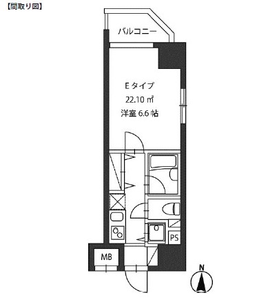 レジディア新御茶ノ水601号室の図面