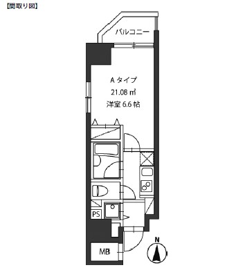 レジディア新御茶ノ水605号室の図面