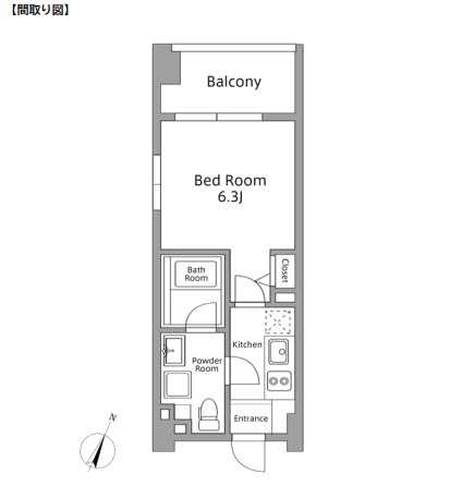 レジディア築地401号室の図面