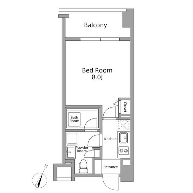 レジディア築地403号室の図面
