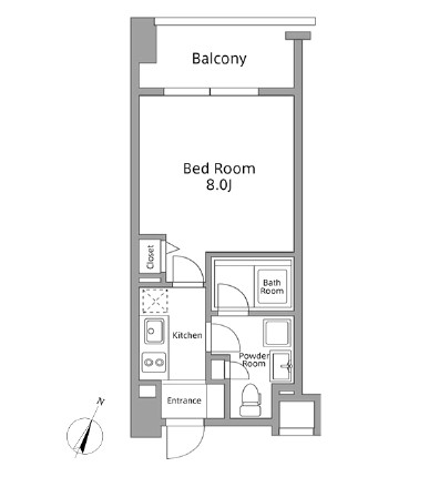 レジディア築地404号室の図面