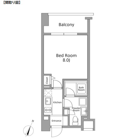 レジディア築地604号室の図面