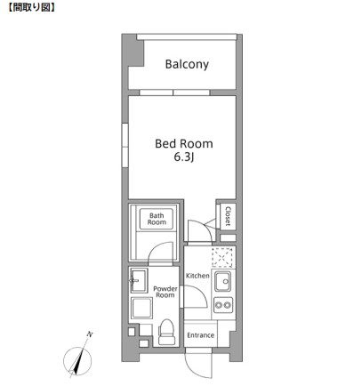 レジディア築地701号室の図面