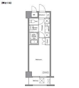 レジディア新宿イースト303号室の図面