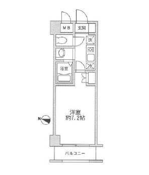 レジディア新宿イースト307号室の図面