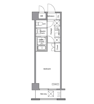レジディア新宿イースト405号室の図面