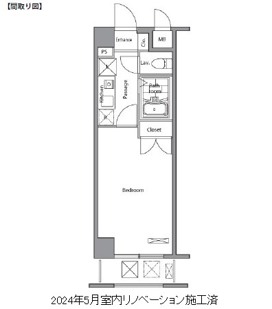 レジディア新宿イースト508号室の図面