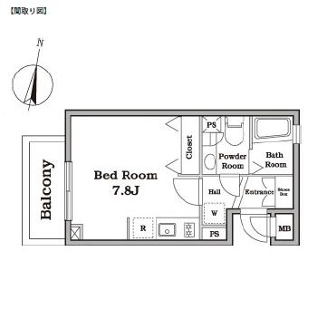 レジディア西新宿Ⅱ104号室の図面