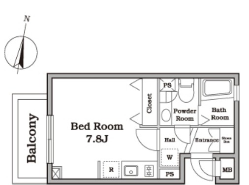 レジディア西新宿Ⅱ204号室の図面