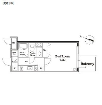 レジディア西新宿Ⅱ210号室の図面