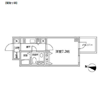 レジディア西新宿Ⅱ215号室の図面