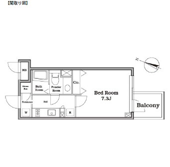 レジディア西新宿Ⅱ216号室の図面