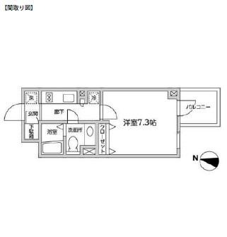 レジディア西新宿Ⅱ310号室の図面