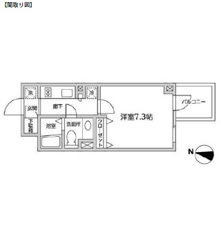 レジディア西新宿Ⅱ311号室の図面