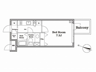 レジディア西新宿Ⅱ314号室の図面