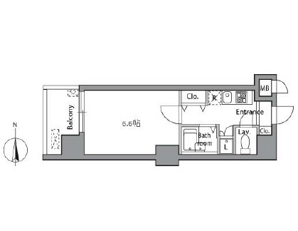 レジディア神楽坂703号室の図面