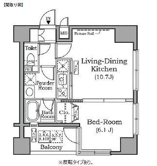 レジディア広尾南302号室の図面