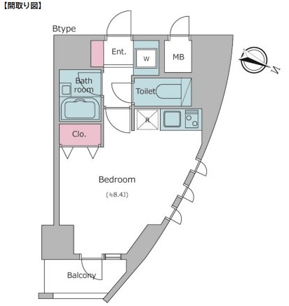 レジディア東品川501号室の図面
