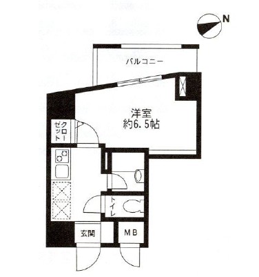 レジディア東品川706号室の図面
