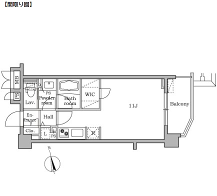 レジディア大井町Ⅱ504号室の図面