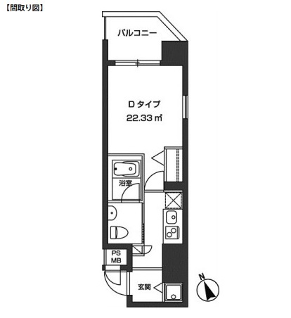 レジディア虎ノ門1201号室の図面