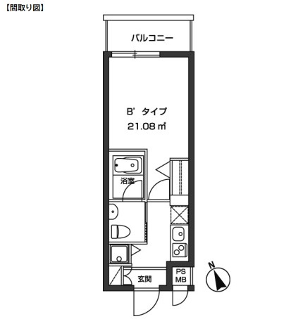 レジディア虎ノ門403号室の図面