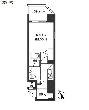 レジディア虎ノ門601号室の図面