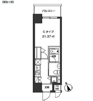 レジディア虎ノ門902号室の図面