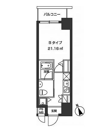 レジディア虎ノ門904号室の図面
