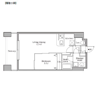 レジディア芝大門Ⅱ503号室の図面