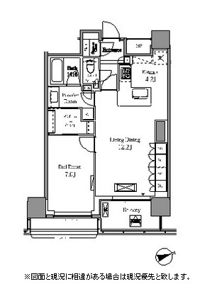 レジディアタワー目黒不動前1205号室の図面