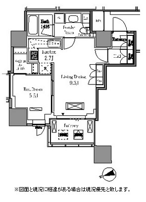 レジディアタワー目黒不動前1914号室の図面