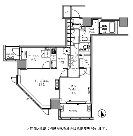 レジディアタワー目黒不動前2510号室の図面