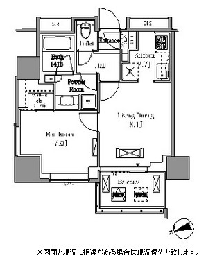 レジディアタワー目黒不動前902号室の図面