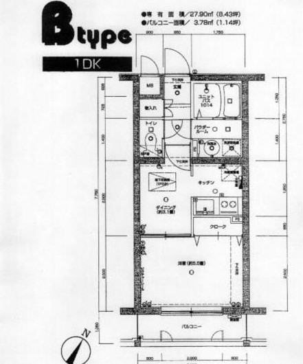 プラトー神宮前2Ｆ号室の図面