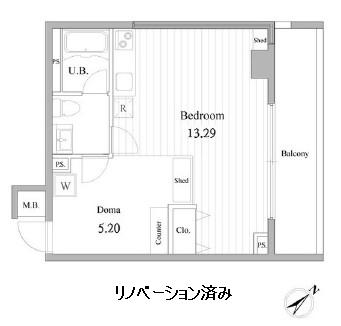 エルスタンザ赤坂310号室の図面