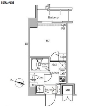 レジディア広尾Ⅱ1105号室の図面