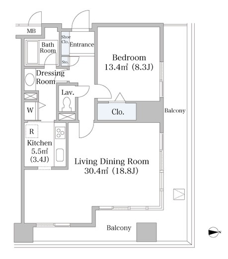 ヨコソーレインボータワーハイツ2005号室の図面