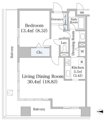 ヨコソーレインボータワーハイツ2301号室の図面