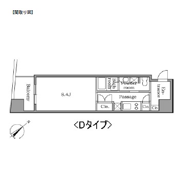 レジディア恵比寿Ⅱ1101号室の図面