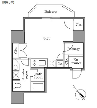 レジディア恵比寿Ⅱ1203号室の図面