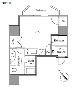 レジディア恵比寿Ⅱ1403号室の図面