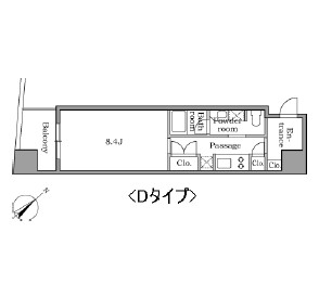 レジディア恵比寿Ⅱ401号室の図面