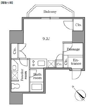 レジディア恵比寿Ⅱ505号室の図面