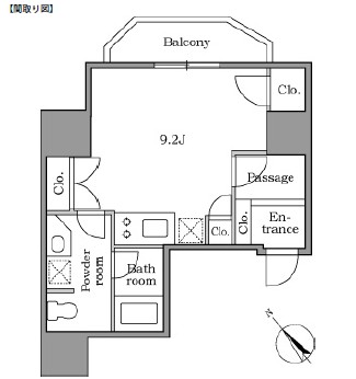 レジディア恵比寿Ⅱ605号室の図面