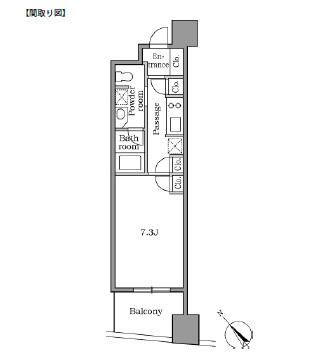 レジディア恵比寿Ⅱ803号室の図面